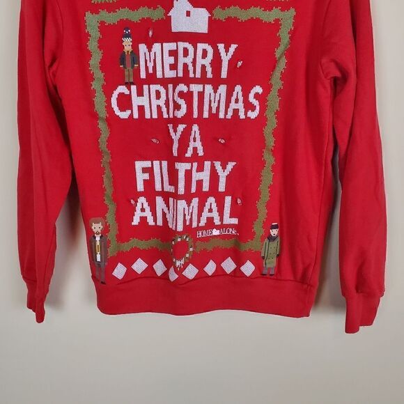 Home Alone Red Christmas Light Up Sweater Small *Does Not Work * - Picture 3 of 8